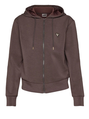 GUESS ATHLEISURE 1 USCITA Felpa Zip Guess Olympe - Coffee