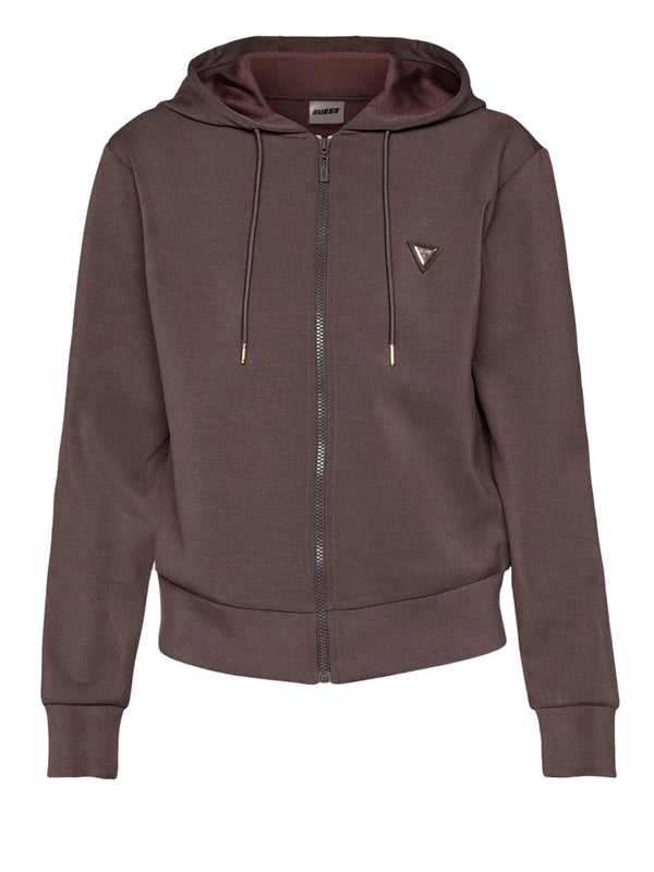 GUESS ATHLEISURE 1 USCITA Felpa Zip Guess Olympe - Coffee