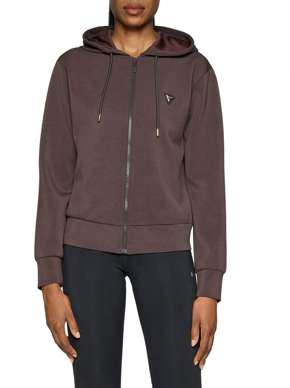 GUESS ATHLEISURE 1 USCITA Felpa Zip Guess Olympe - Coffee