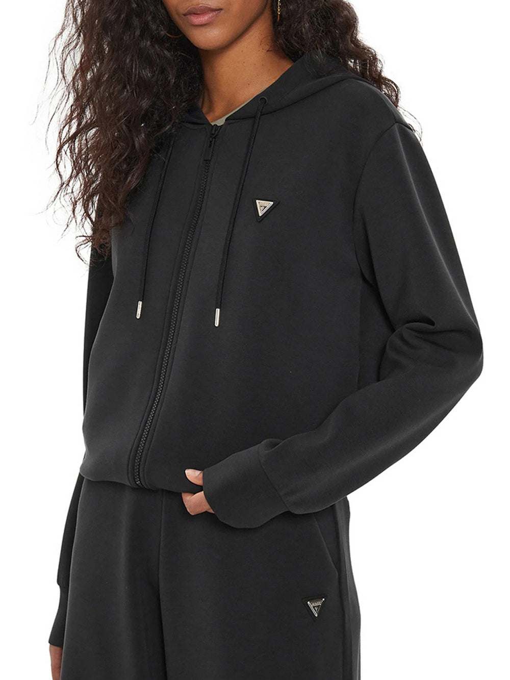 GUESS ATHLEISURE 1 USCITA Felpa Guess Olympe Full Zip - Nero