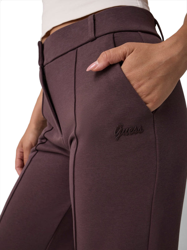 GUESS ATHLEISURE 1 USCITA Pantalone Guess Dione Wide Leg Cherry Brown