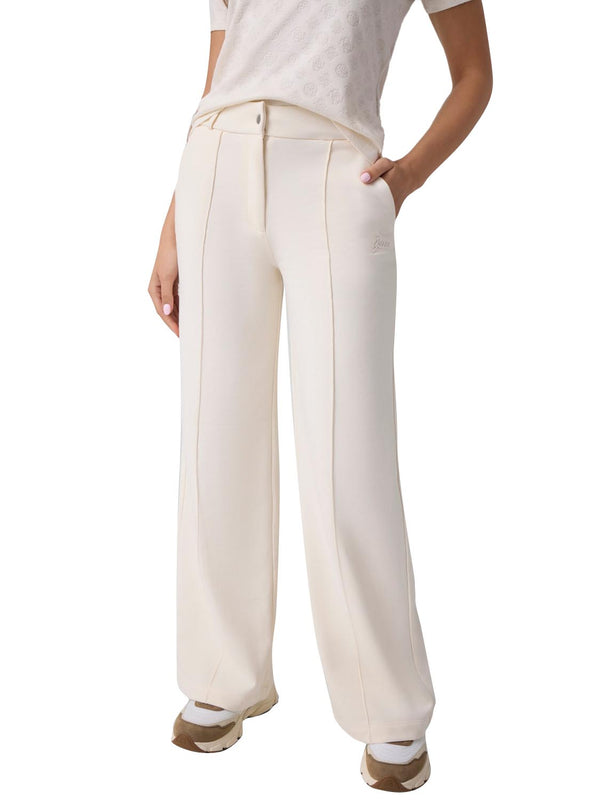 GUESS ATHLEISURE 1 USCITA Pantalone Guess Dione Wide Leg Bianco