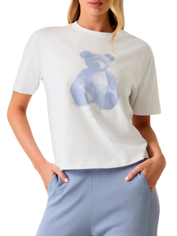 GUESS ATHLEISURE 1 USCITA T-Shirt Guess Bear - Bianco