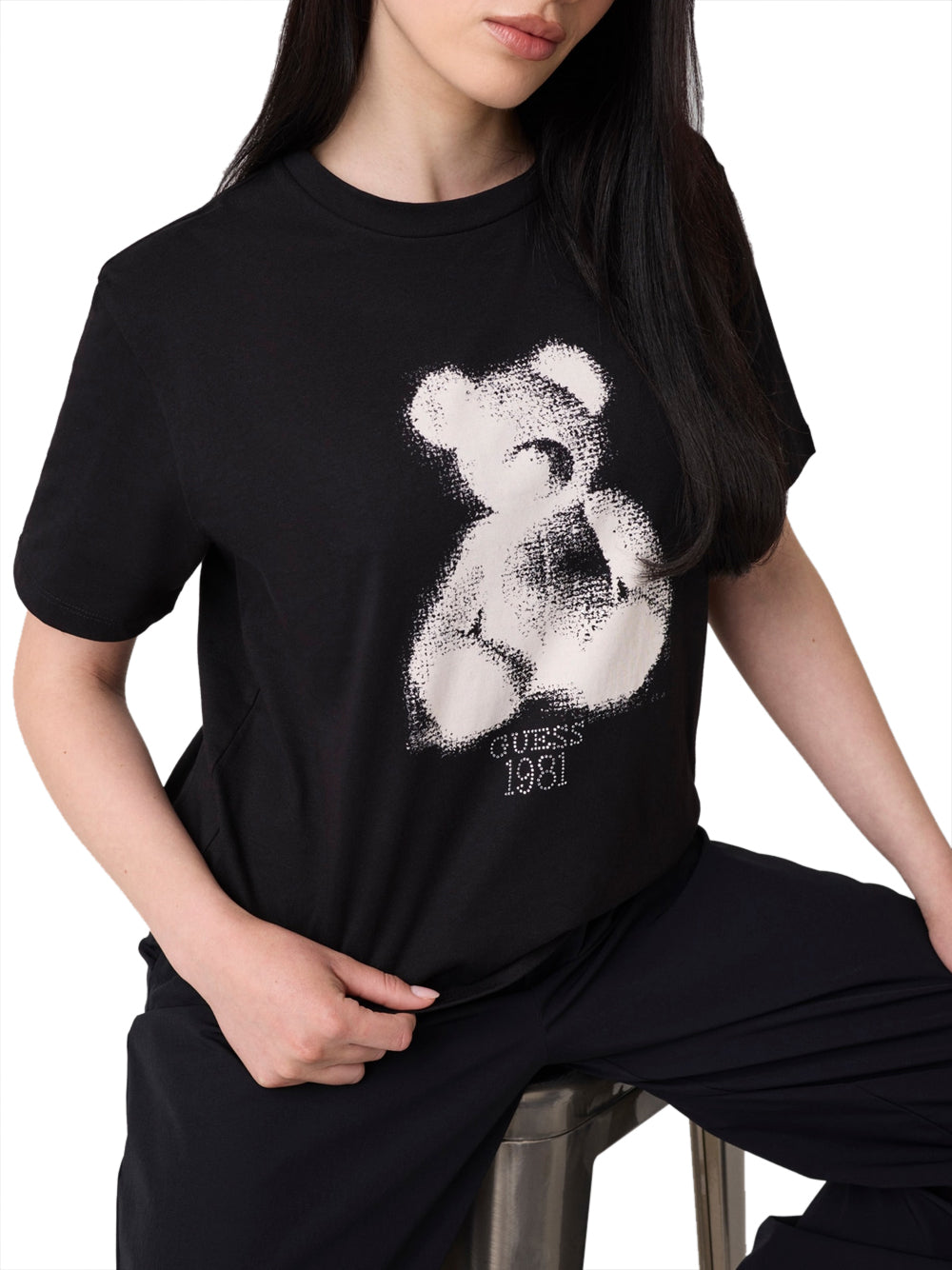 GUESS ATHLEISURE 1 USCITA T-Shirt Guess Bear - Nero