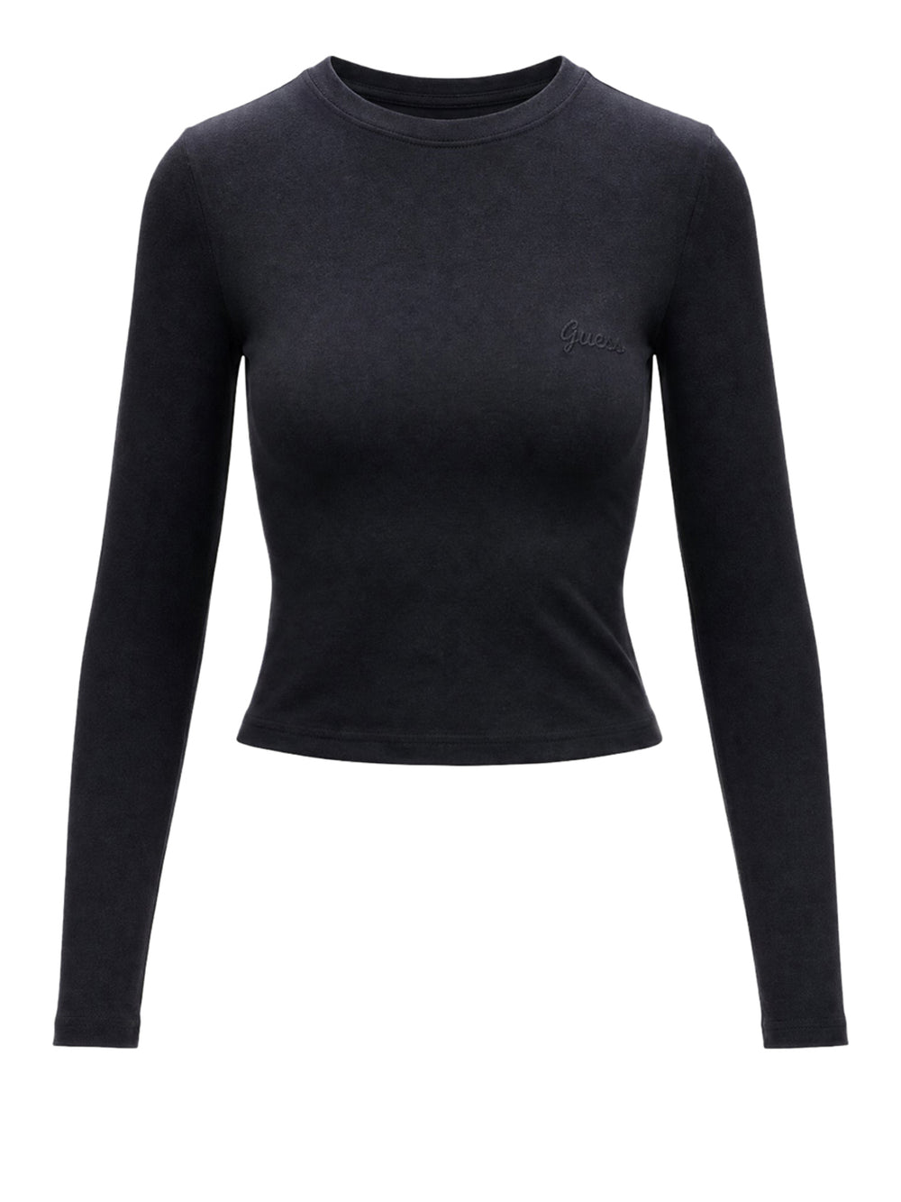 GUESS ATHLEISURE 1 USCITA Top Guess Logo Frontale Black