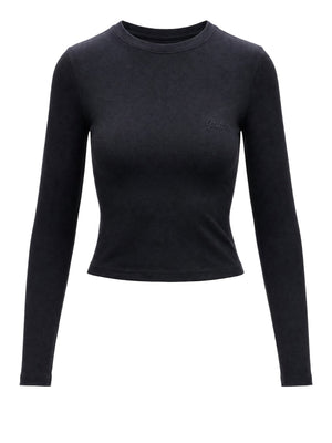 GUESS ATHLEISURE 1 USCITA Top Guess Logo Frontale Black
