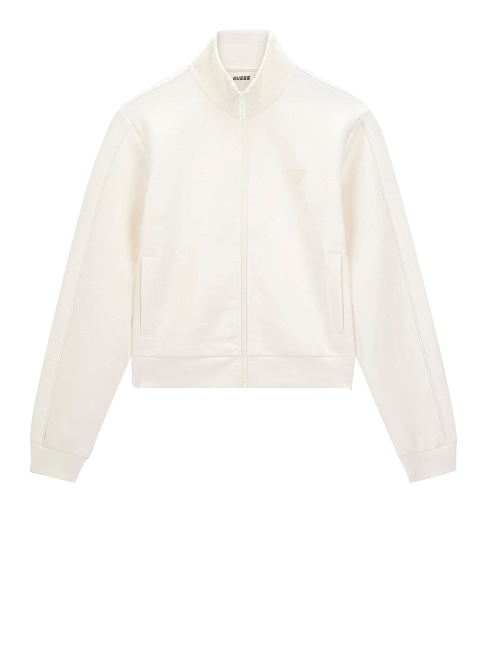GUESS ATHLEISURE 1 USCITA Felpa Zip Guess Calista 4G All Over - Avorio
