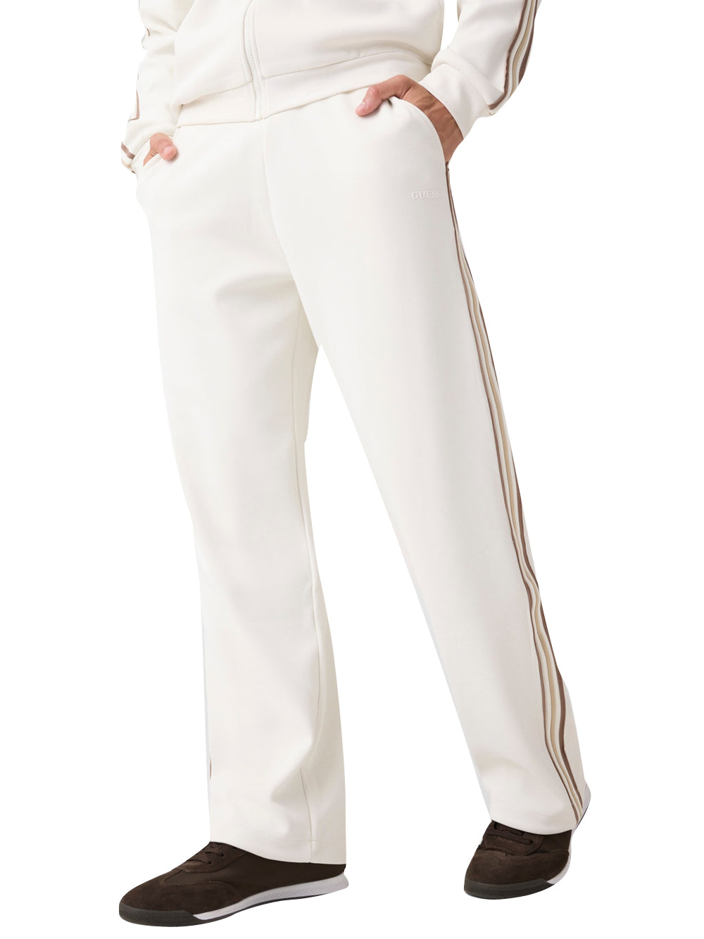 GUESS ATHLEISURE 1 USCITA Jogger Guess Vicktor Con Banda Laterale - Bianco