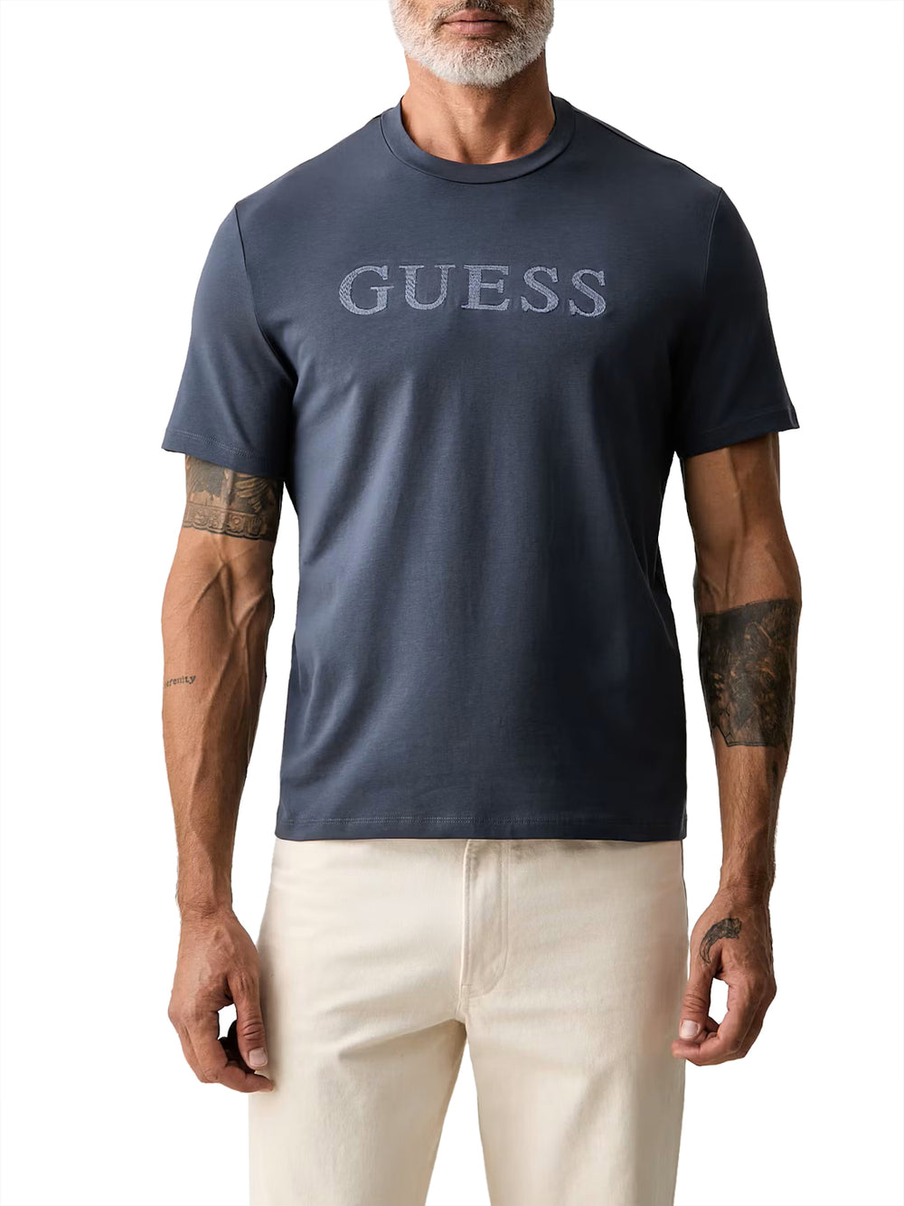 GUESS ATHLEISURE 1 USCITA T-Shirt Guess Con Logo Ricamato - Blu