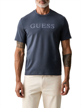 GUESS ATHLEISURE 1 USCITA T-Shirt Guess Con Logo Ricamato - Blu