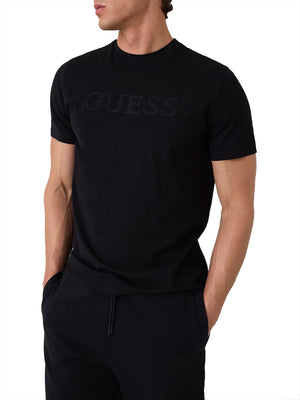 GUESS ATHLEISURE 1 USCITA T-Shirt Guess Con Logo Ricamato - Nero