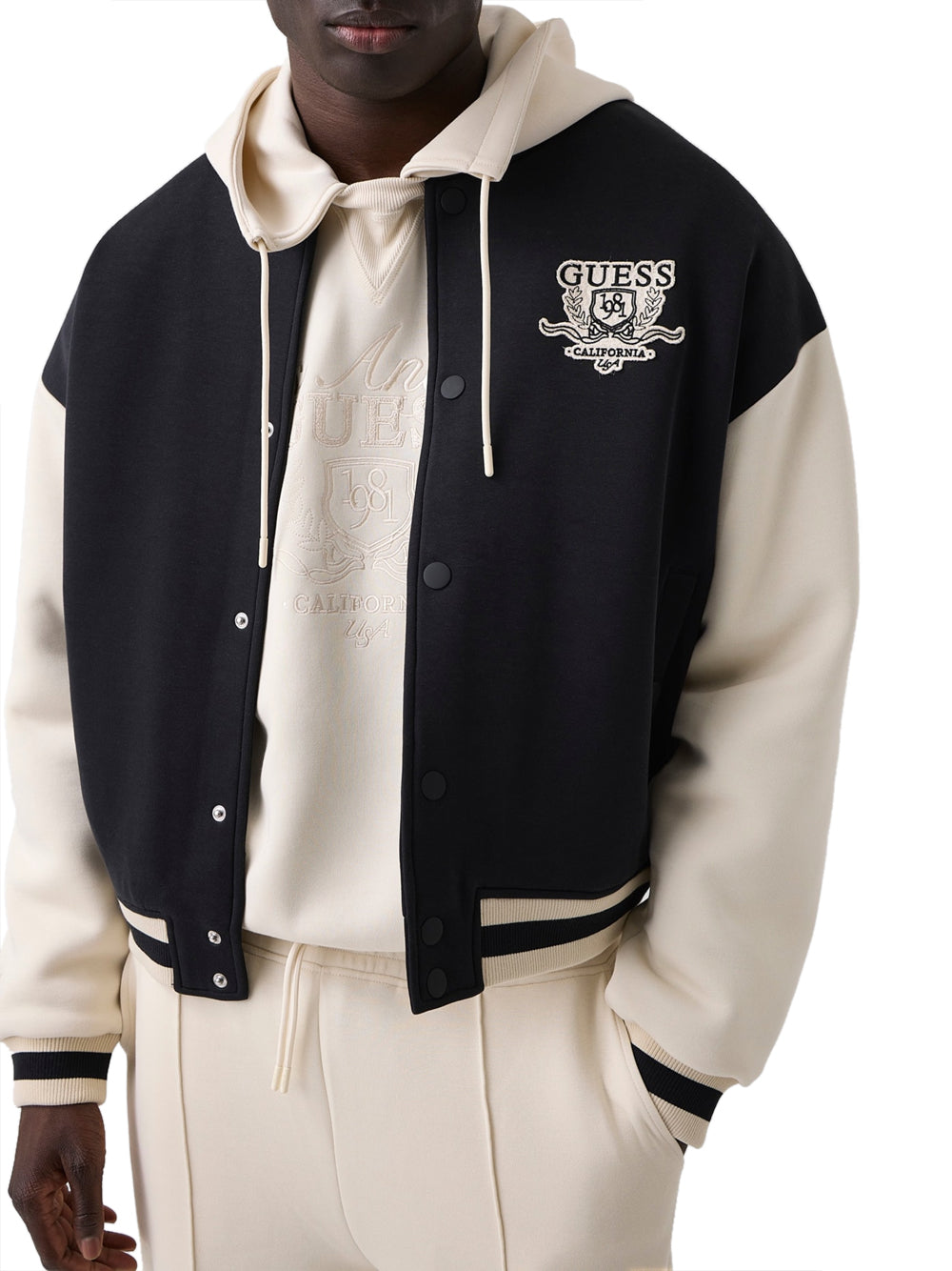 GUESS ATHLEISURE 1 USCITA Bomber Guess Herald Nero