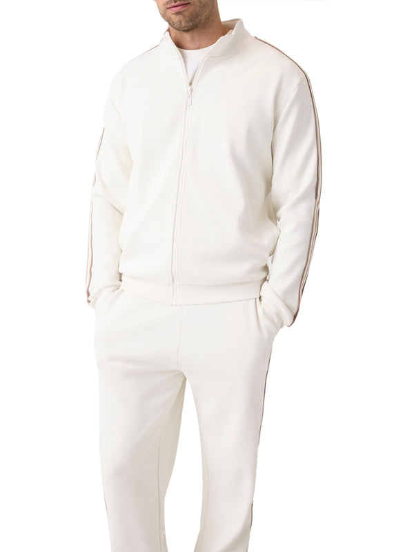 GUESS ATHLEISURE 1 USCITA Felpa Guess Vicktor Con Bande Laterali - Bianco