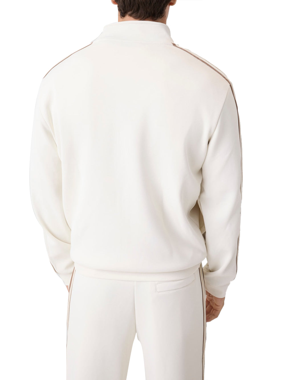 GUESS ATHLEISURE 1 USCITA Felpa Guess Vicktor Con Bande Laterali - Bianco