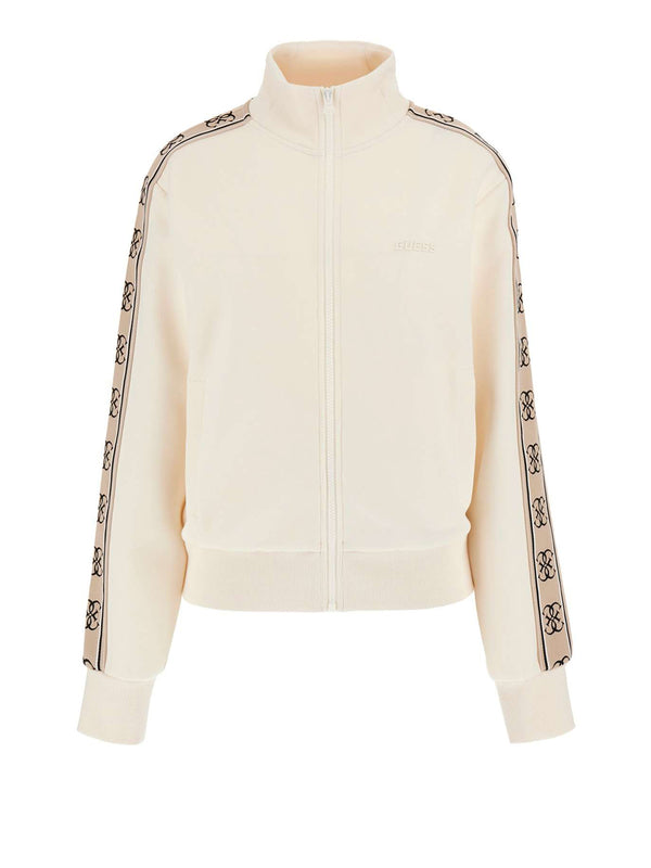 GUESS ATHLEISURE 2 USCITA Felpa Guess Britney Full Zip - Bianco