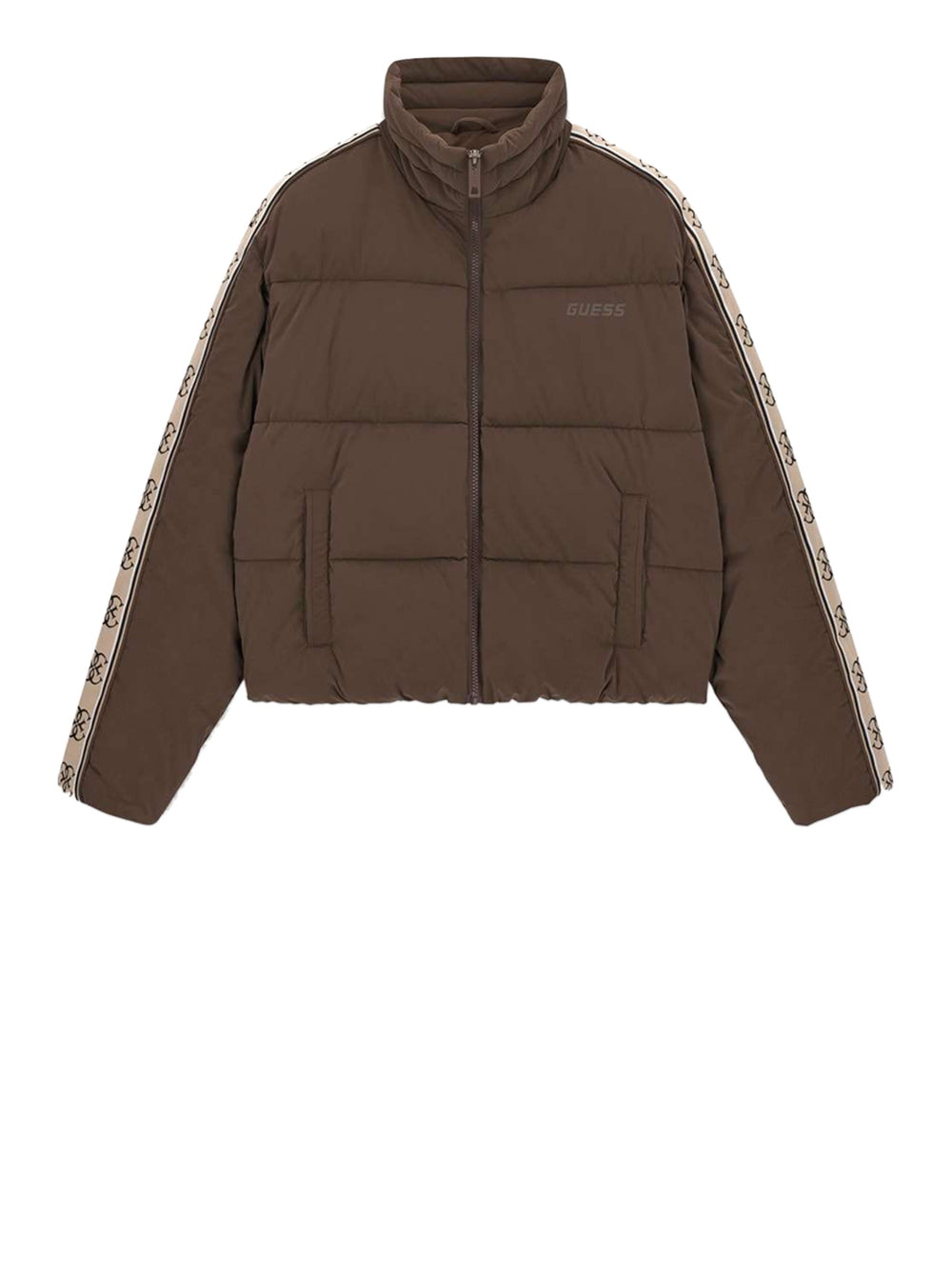 GUESS ATHLEISURE 2 USCITA Giacca Guess New Jean Puffer - Dark Coffee