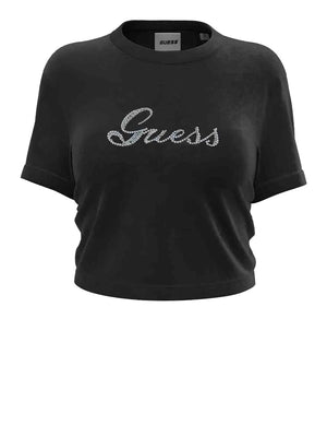GUESS ATHLEISURE 2 USCITA T-Shirt Crop Amalia Guess - Nero