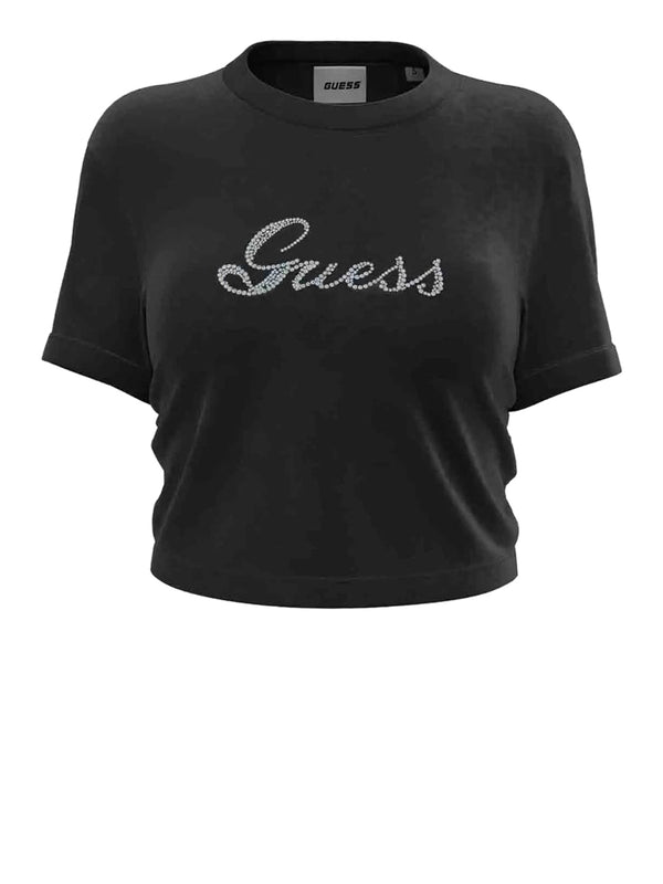 GUESS ATHLEISURE 2 USCITA T-Shirt Crop Amalia Guess - Nero