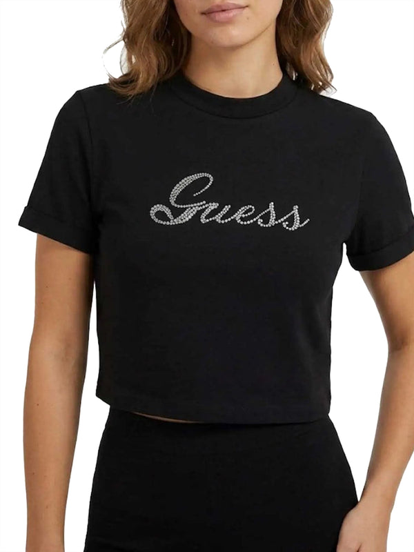 GUESS ATHLEISURE 2 USCITA T-Shirt Crop Amalia Guess - Nero
