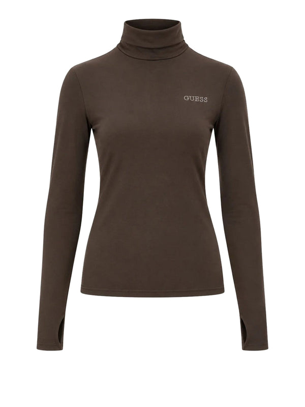 GUESS ATHLEISURE 2 USCITA Maglia Guess Greta - Marrone Scuro