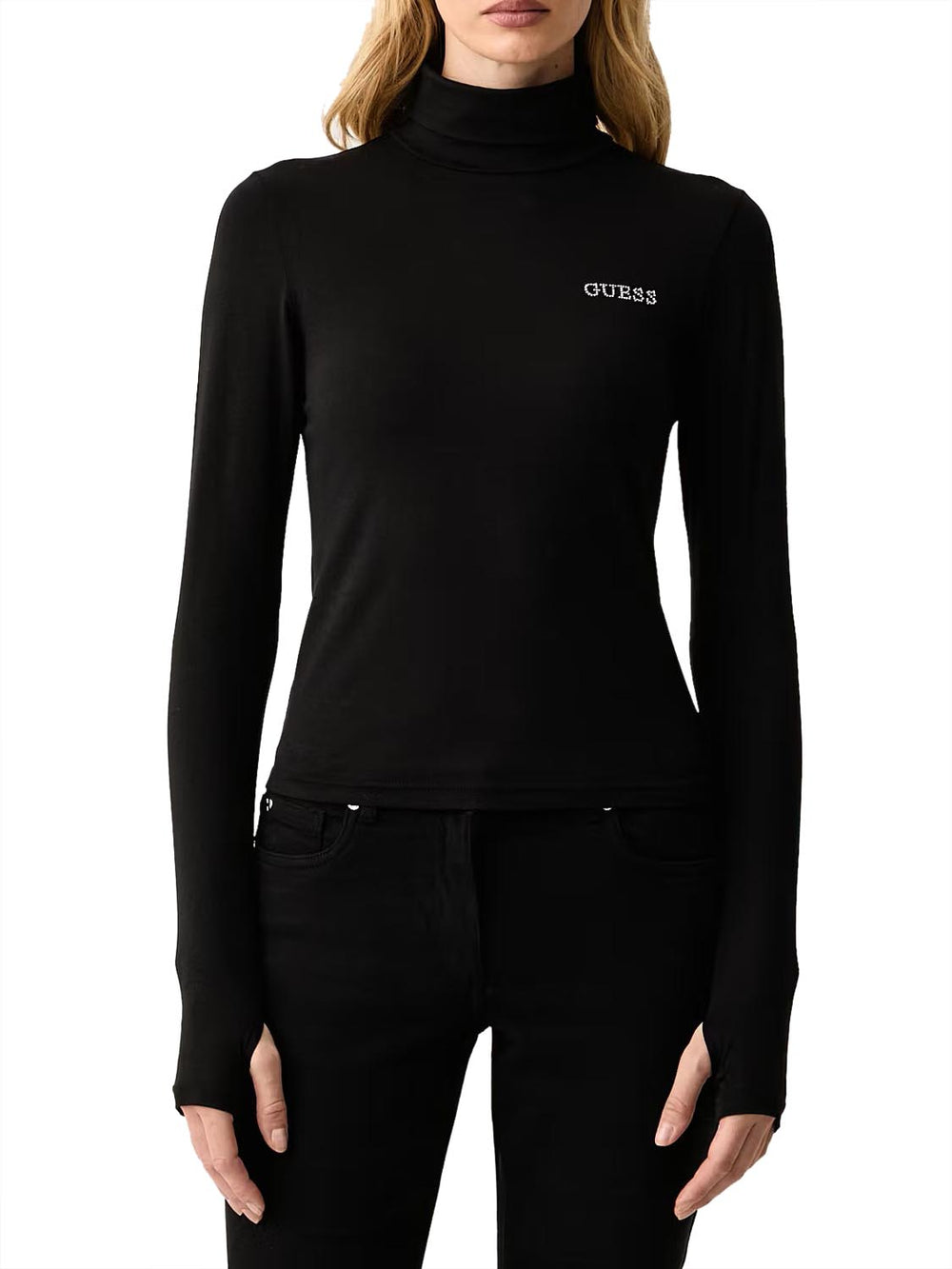 Guess Maglia a Collo Alto Greta Guess - Nero