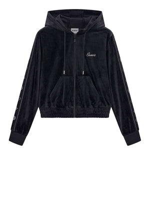 GUESS ATHLEISURE 2 USCITA Felpa Guess Amalia Full Zip Hoodie Sweatsh - Nero