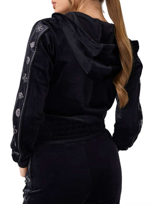 GUESS ATHLEISURE 2 USCITA Felpa Guess Amalia Full Zip Hoodie Sweatsh - Nero