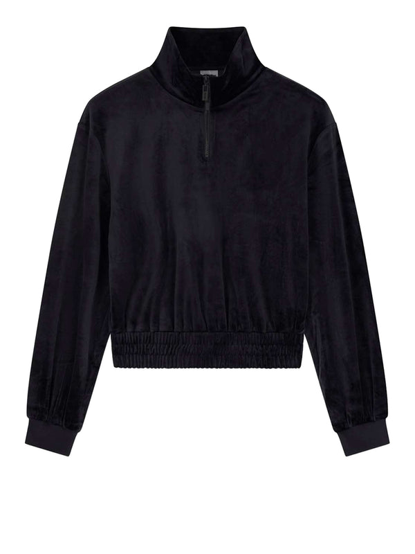 GUESS ATHLEISURE 2 USCITA Felpa Guess Amalia Half Zip High Neck - Nero