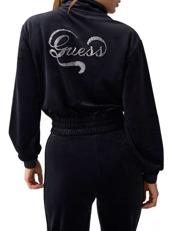 GUESS ATHLEISURE 2 USCITA Felpa Guess Amalia Half Zip High Neck - Nero