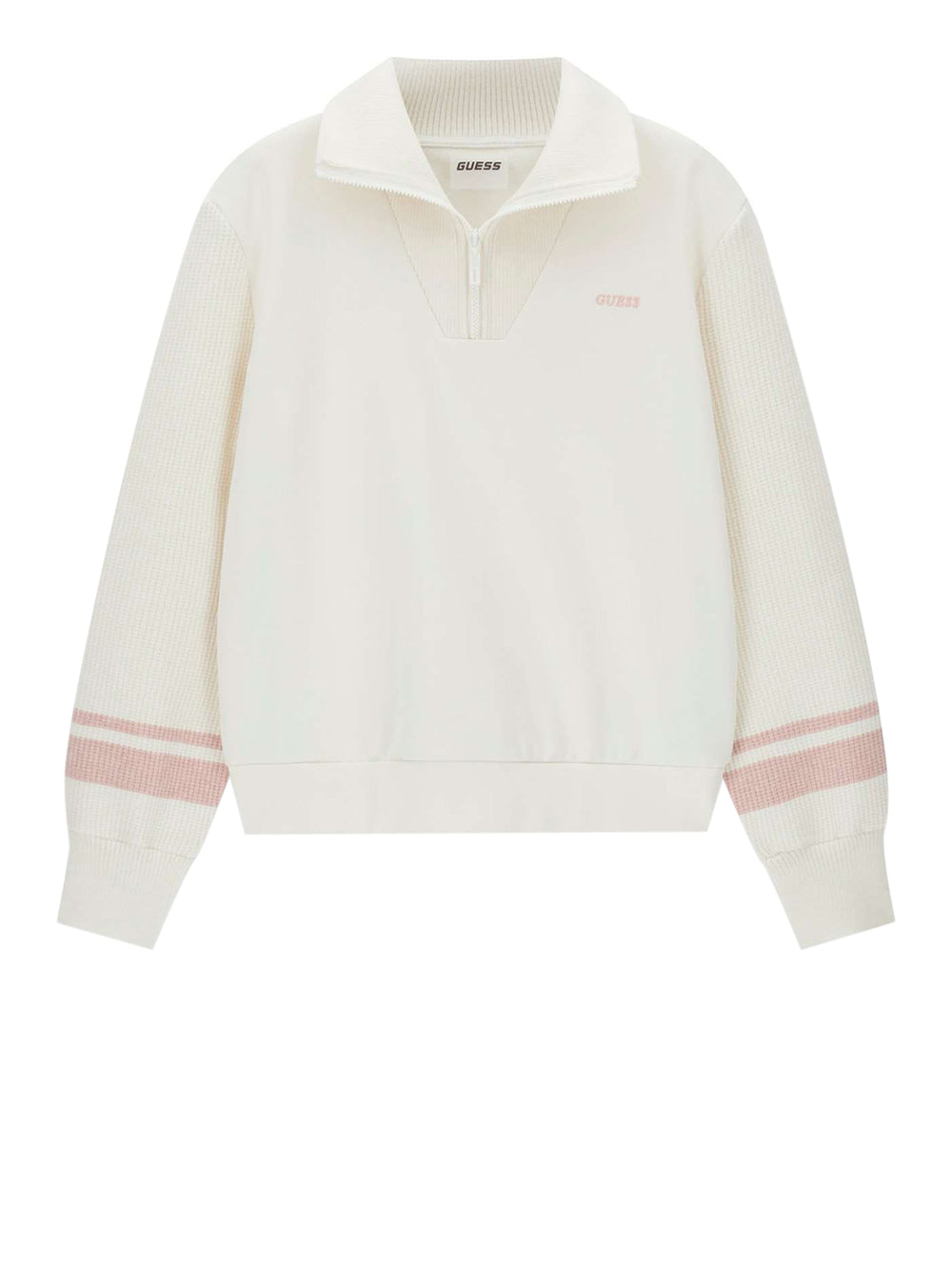 GUESS ATHLEISURE 2 USCITA Felpa Guess Fabrizia Half-Zip - Bianco