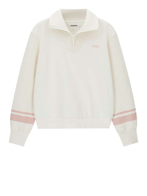 GUESS ATHLEISURE 2 USCITA Felpa Guess Fabrizia Half-Zip - Bianco