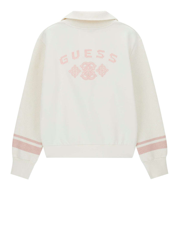 GUESS ATHLEISURE 2 USCITA Felpa Guess Fabrizia Half-Zip - Bianco