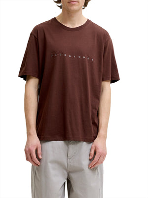 JACK&JONES ESSENTIALS Jack&Jones T-Shirt Logo Frontale Marrone