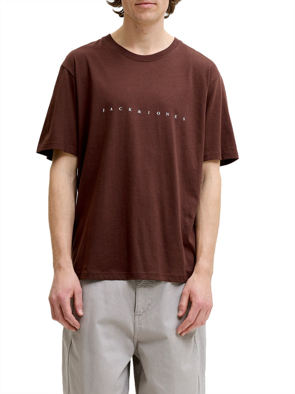 JACK&JONES ESSENTIALS Jack&Jones T-Shirt Logo Frontale Marrone
