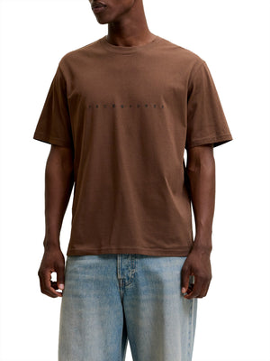 JACK&JONES ESSENTIALS Jack&Jones T-Shirt Logo Frontale Marrone