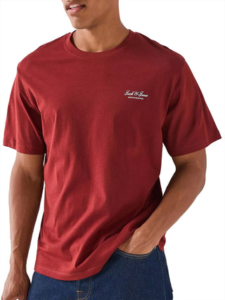 JACK&JONES ESSENTIALS T-Shirt Jack&Jones Tinta Unita Rosso