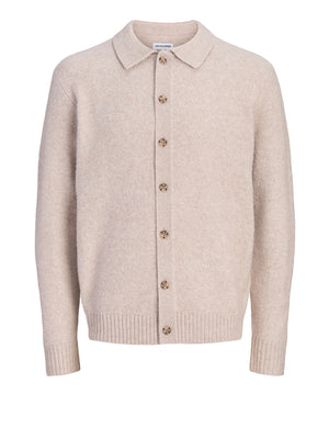 JACK&JONES ESSENTIALS Camicia Casual Jack&Jones Knit - Grigio Chiaro