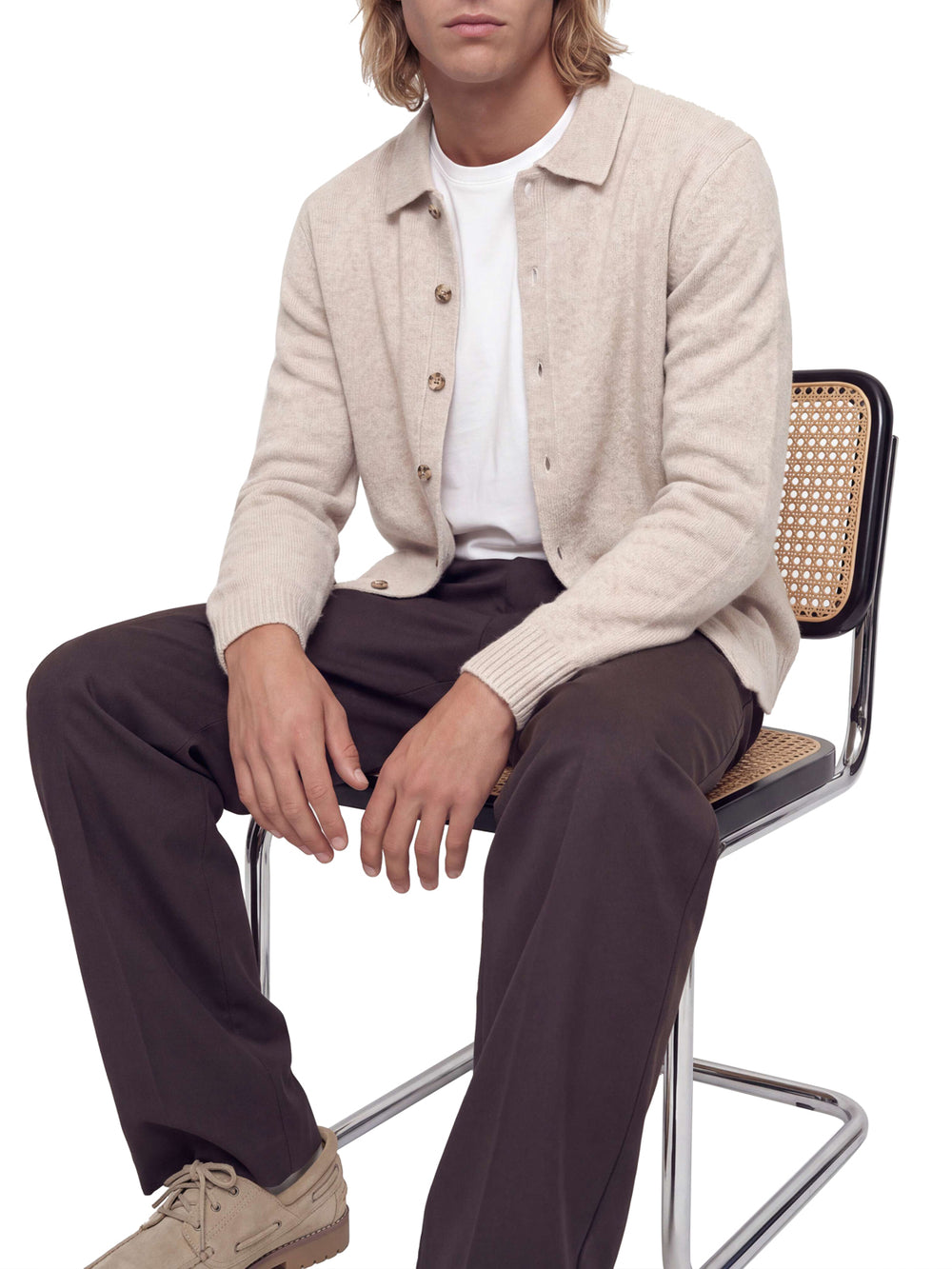 JACK&JONES ESSENTIALS Camicia Casual Jack&Jones Knit - Grigio Chiaro