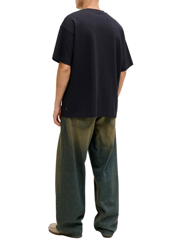 JACK&JONES ESSENTIALS T-Shirt Jack&Jones Tinta Unita Nero