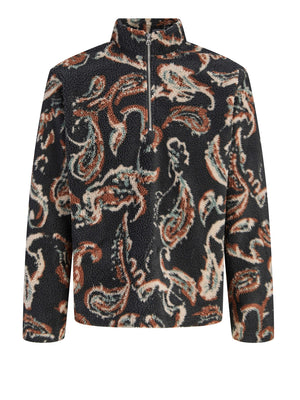 JACK&JONES MAIN 3 Felpa Jack&Jones Jorsalamanco Teddy - Nero