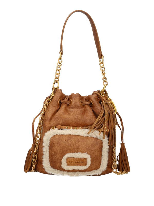 La Carrie Borsa Warmtouch Bucket Eco Mutton La Carrie - Cuoio