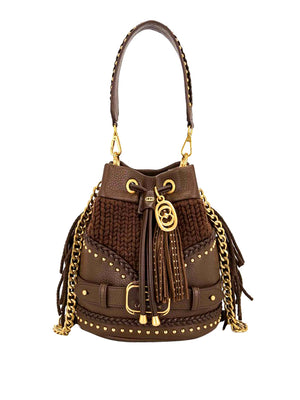 LA CARRIE Borsa Montgomery Bucket Pu Leather+Wool La Carrie - Marrone
