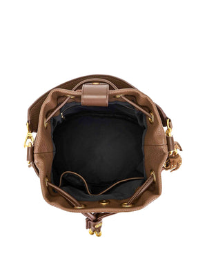 LA CARRIE Borsa Montgomery Bucket Pu Leather+Wool La Carrie - Marrone