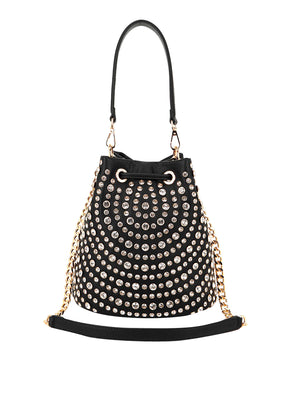 LA CARRIE Borsa Andromeda Bucket Tumbled Pu Leather La Carrie - Ner/Crystal