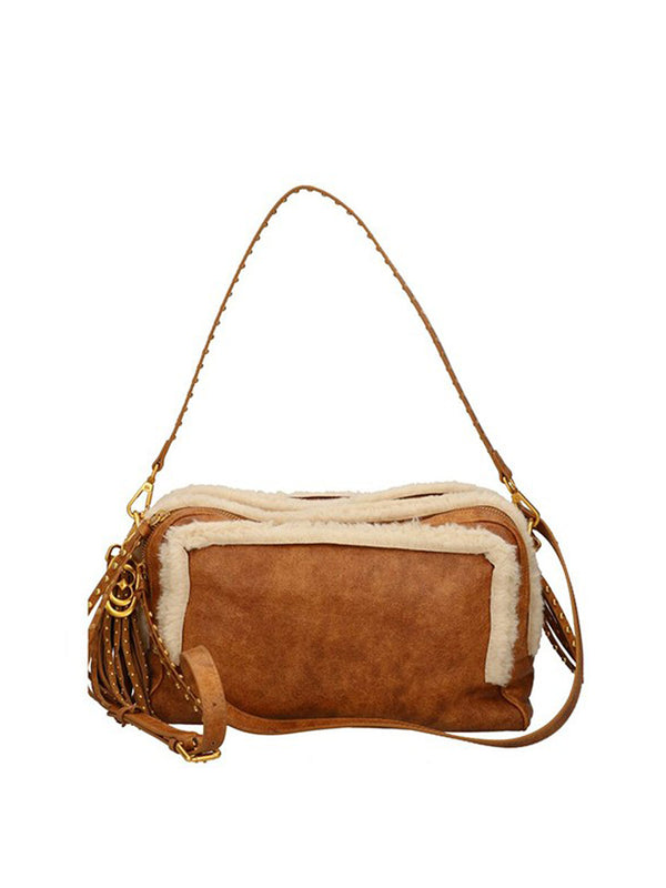 LA CARRIE Borsa Warmtouch Box Bag Eco Mutton La Carrie - Cuoio