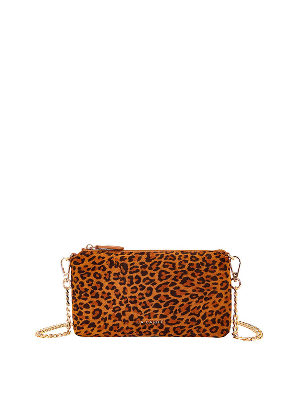 LA CARRIE Portafoglio La Carrie Lio Double Wallet Bag Suede Brown