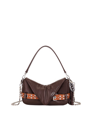 La Carrie Borsa Backdoor Shoulder Bag Tumbled Leather La Carrie - Marrone