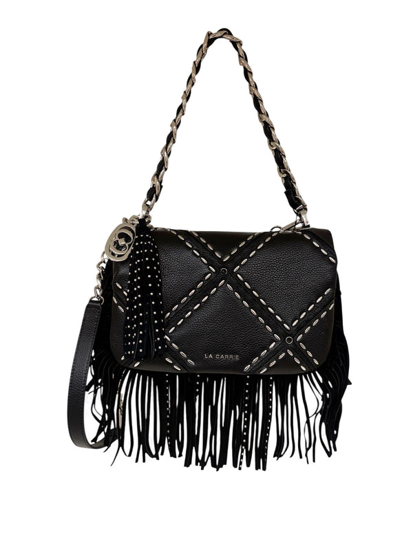 LA CARRIE Borsa Rock Med.Isabel Tumbled Leather La Carrie - Nero