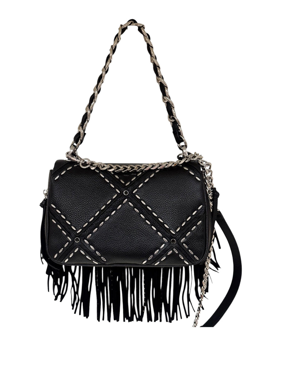 LA CARRIE Borsa Rock Med.Isabel Tumbled Leather La Carrie - Nero