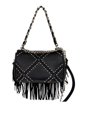 LA CARRIE Borsa Rock Med.Isabel Tumbled Leather La Carrie - Nero